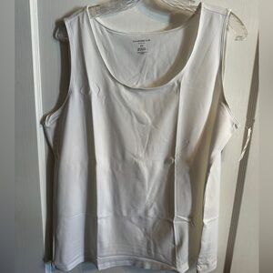 Charter Club Woman Plus Size Core Tank Top White 2X NWT